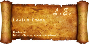 Levius Emese névjegykártya